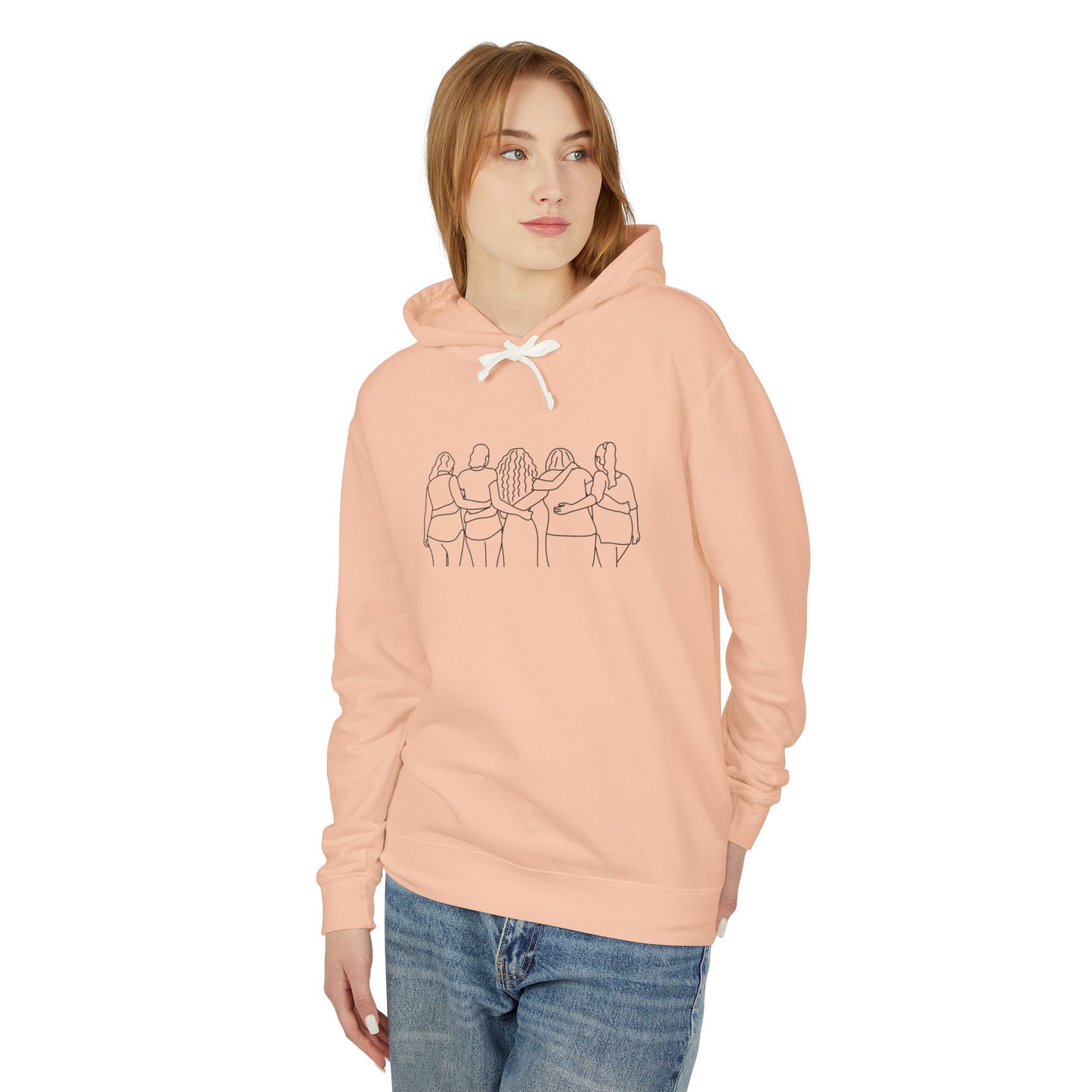 Women Friends Unisex Lightweight Hoodie, Eco-Friendly