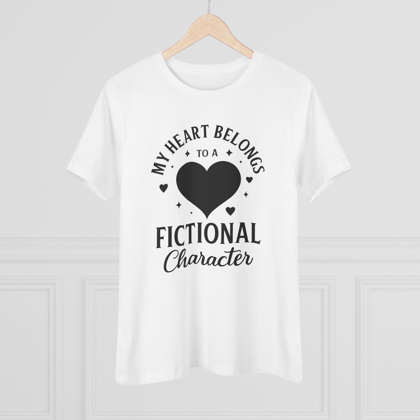 My Heart Belongs to a Fictional Character - Women's Cotton Tee, light colors