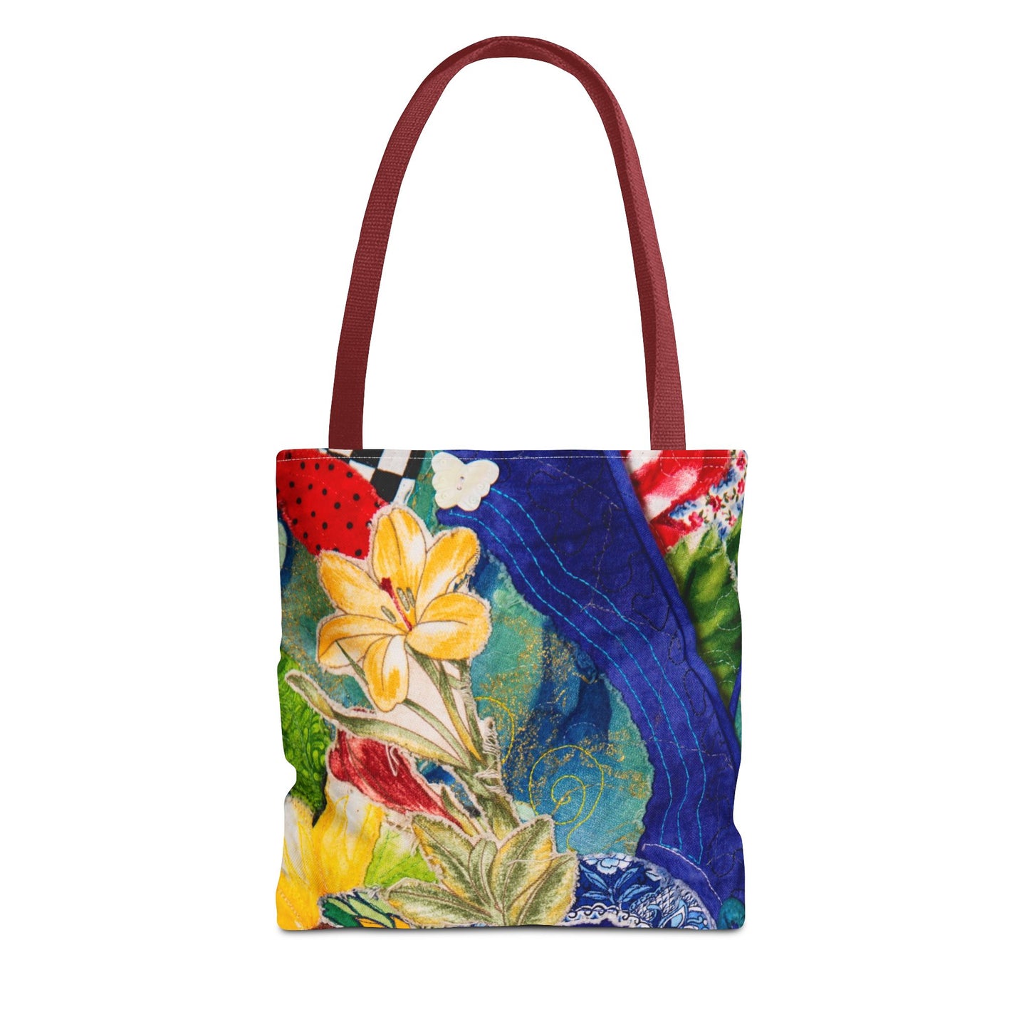 Artistic Floral Tote Bag, Colorful Eco-Friendly Tote
