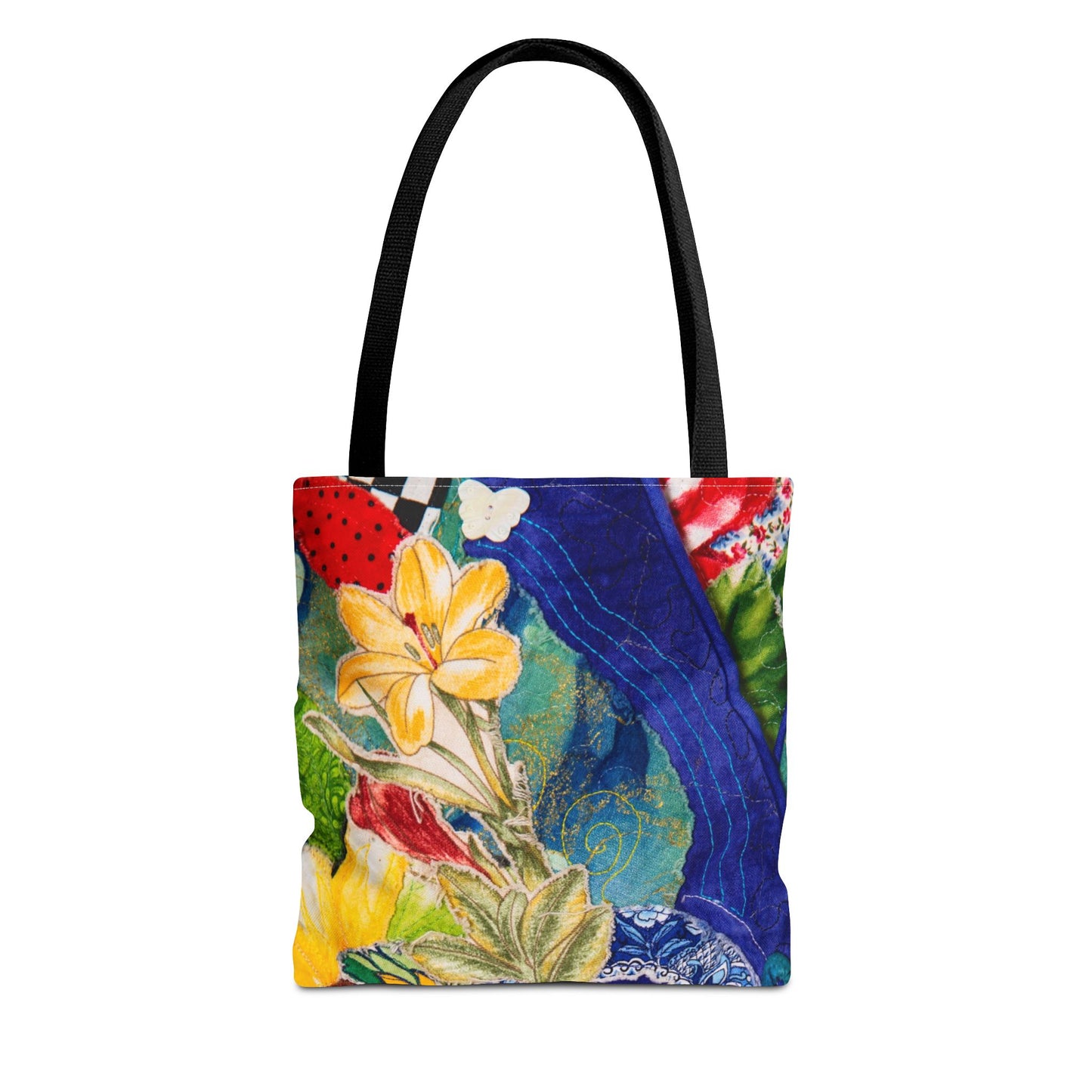 Artistic Floral Tote Bag, Colorful Eco-Friendly Tote