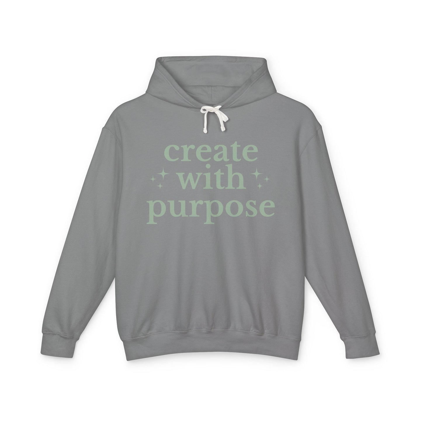 Create With Purpose Unisex Lightweight Hoodie, Eco-Friendly