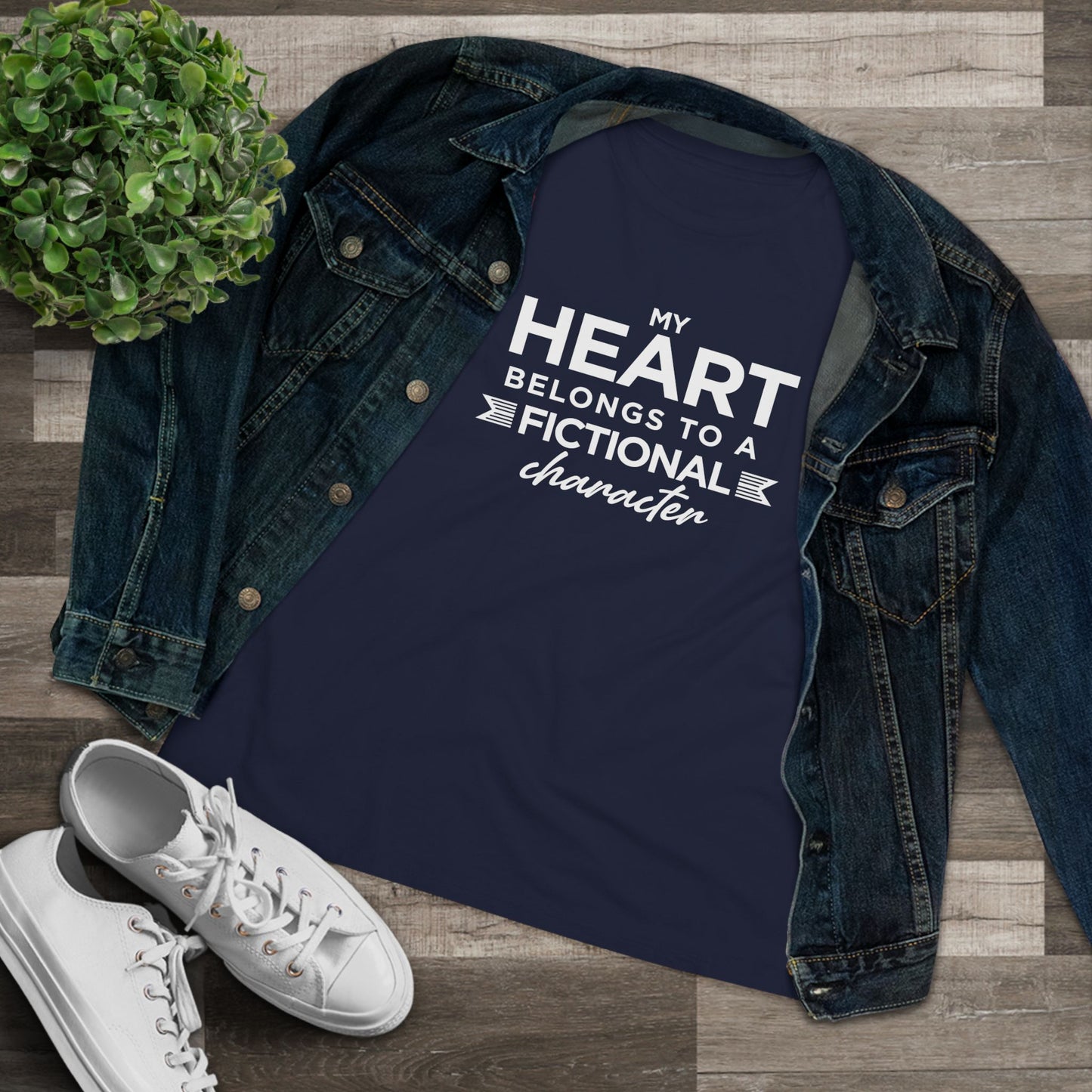 My Heart Belongs to a Fictional Character - Women's Cotton Tee