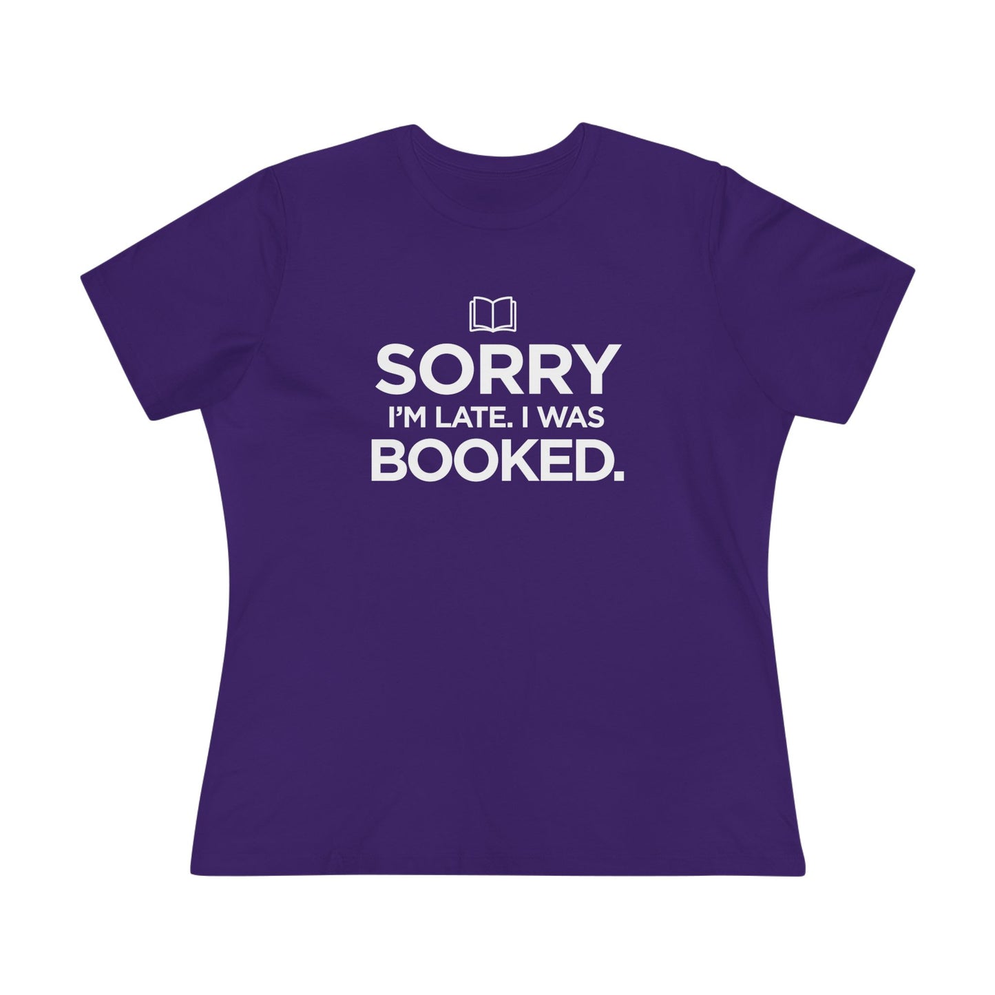 Sorry I'm Late, I was Booked - Women's Cotton Tee, dark colors