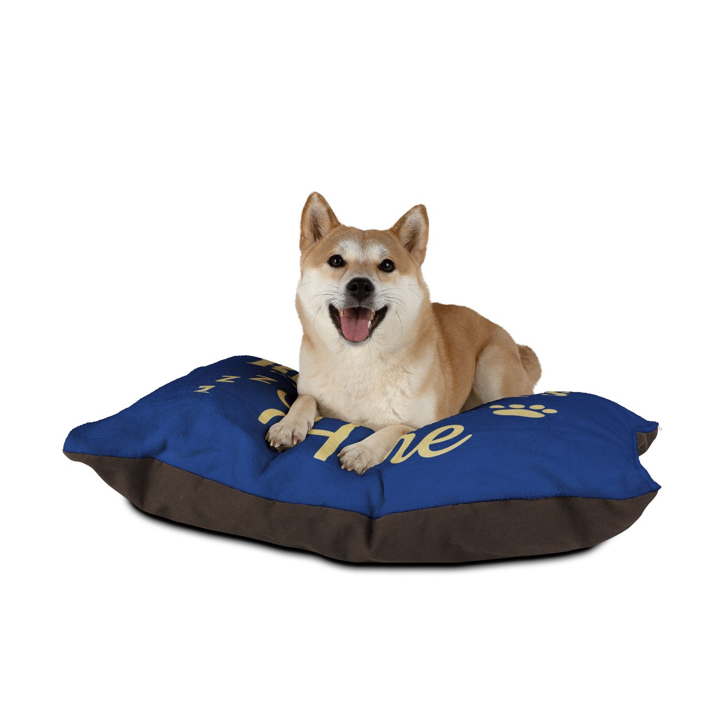 Cozy Pet Bed, The Real Boss Sleeps Here - in Blue