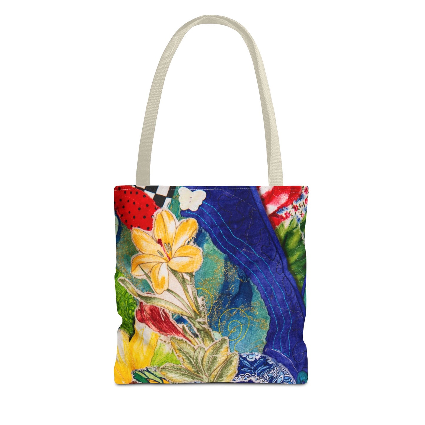 Artistic Floral Tote Bag, Colorful Eco-Friendly Tote