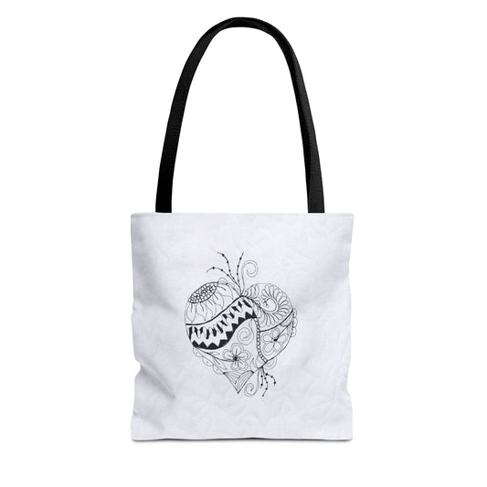 Because You Loved Me Heart Design Tote Bag