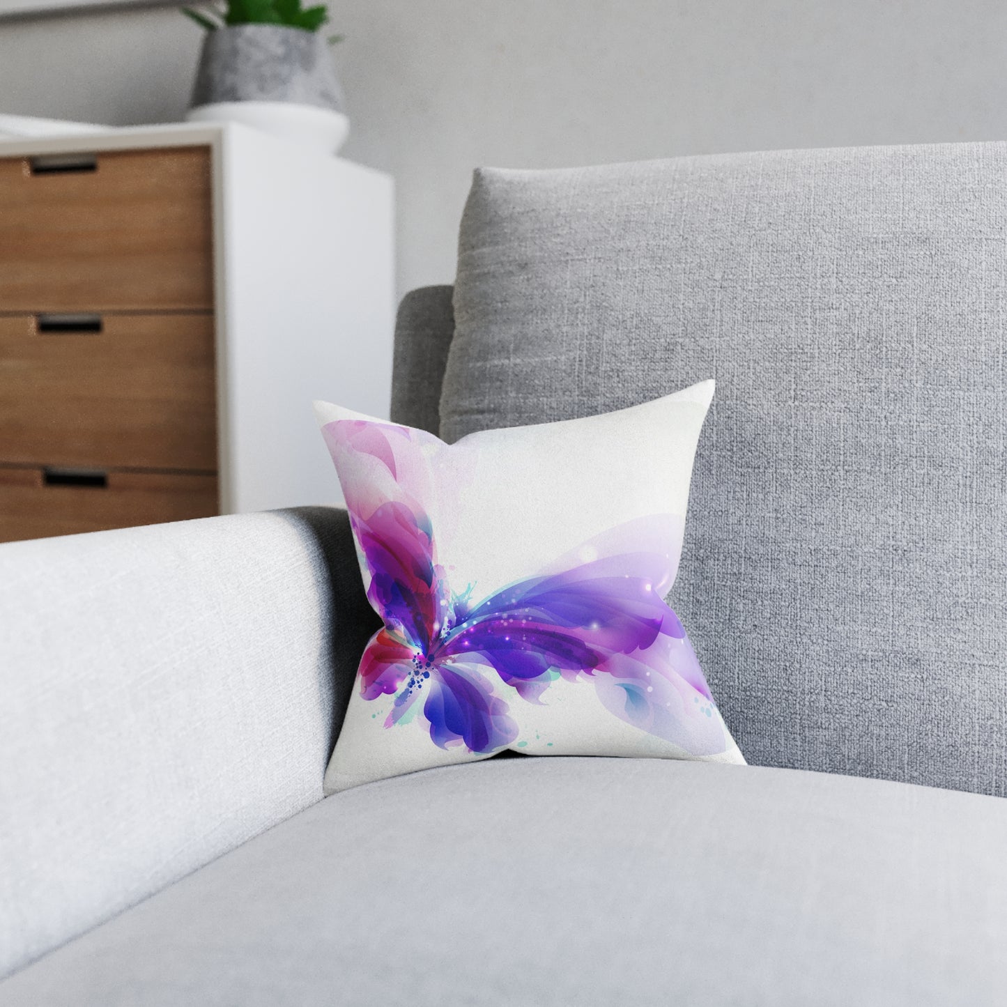 Mystical Butterfly Square Pillow