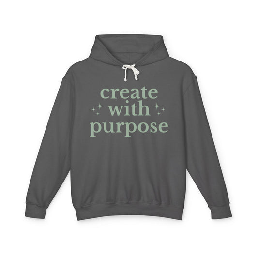 Create With Purpose Unisex Lightweight Hoodie, Eco-Friendly