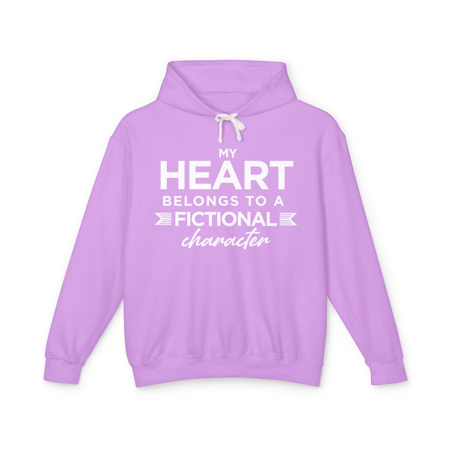 My Heart Belongs to a Fictional Character Unisex Lightweight Hoodie, Gift for Book Lovers, Cozy Sweatshirt for Fans, Perfect for All [...]
