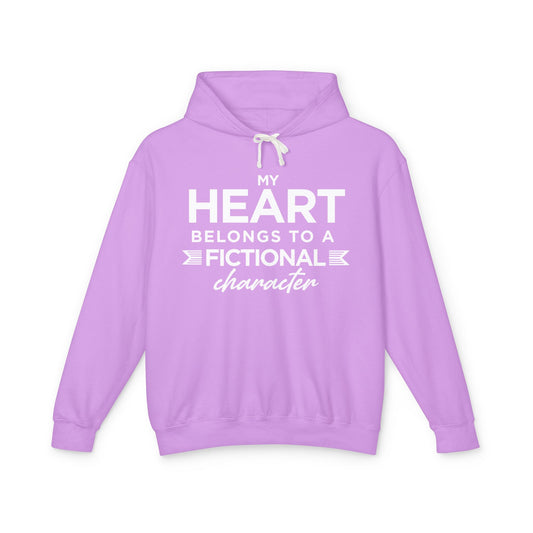 My Heart Belongs to a Fictional Character Unisex Lightweight Hoodie, Gift for Book Lovers, Cozy Sweatshirt for Fans, Perfect for All [...]