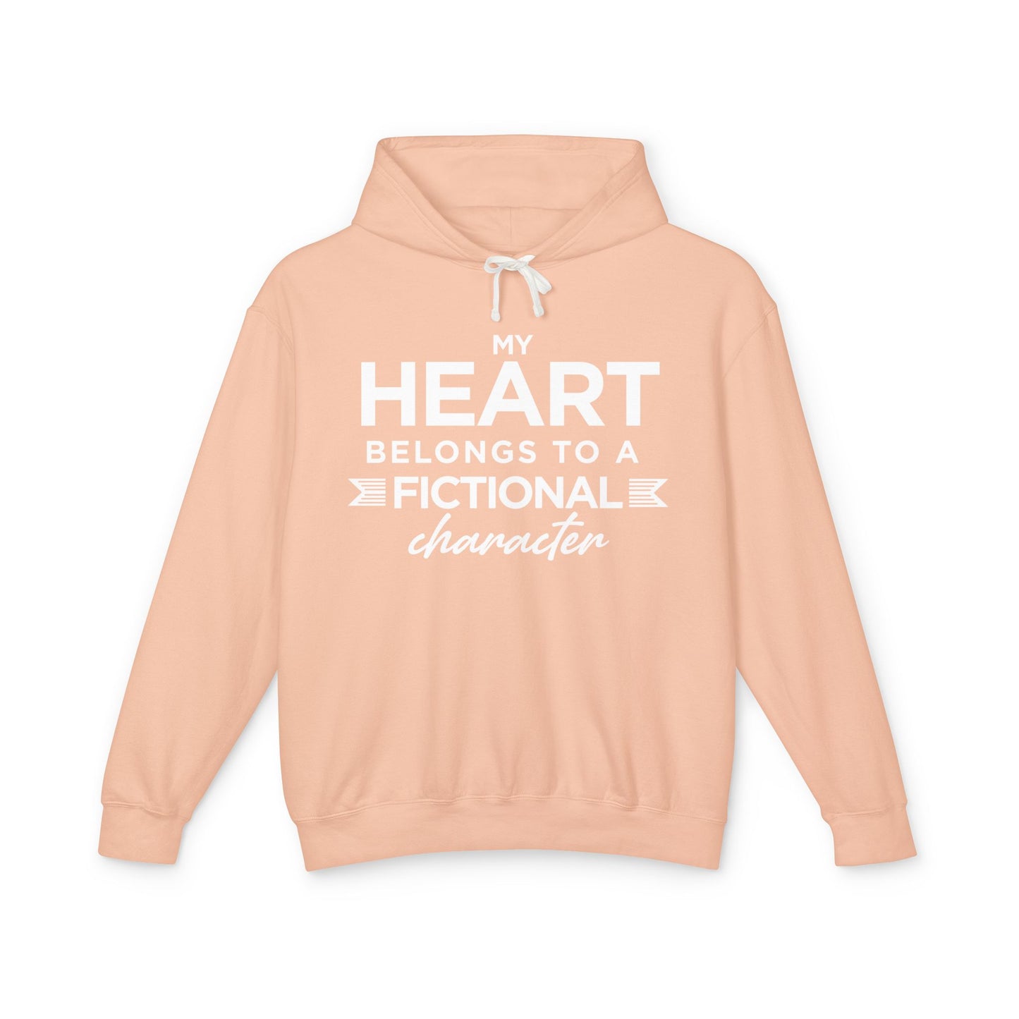 My Heart Belongs to a Fictional Character Unisex Lightweight Hoodie, Gift for Book Lovers, Cozy Sweatshirt for Fans, Perfect for All [...]
