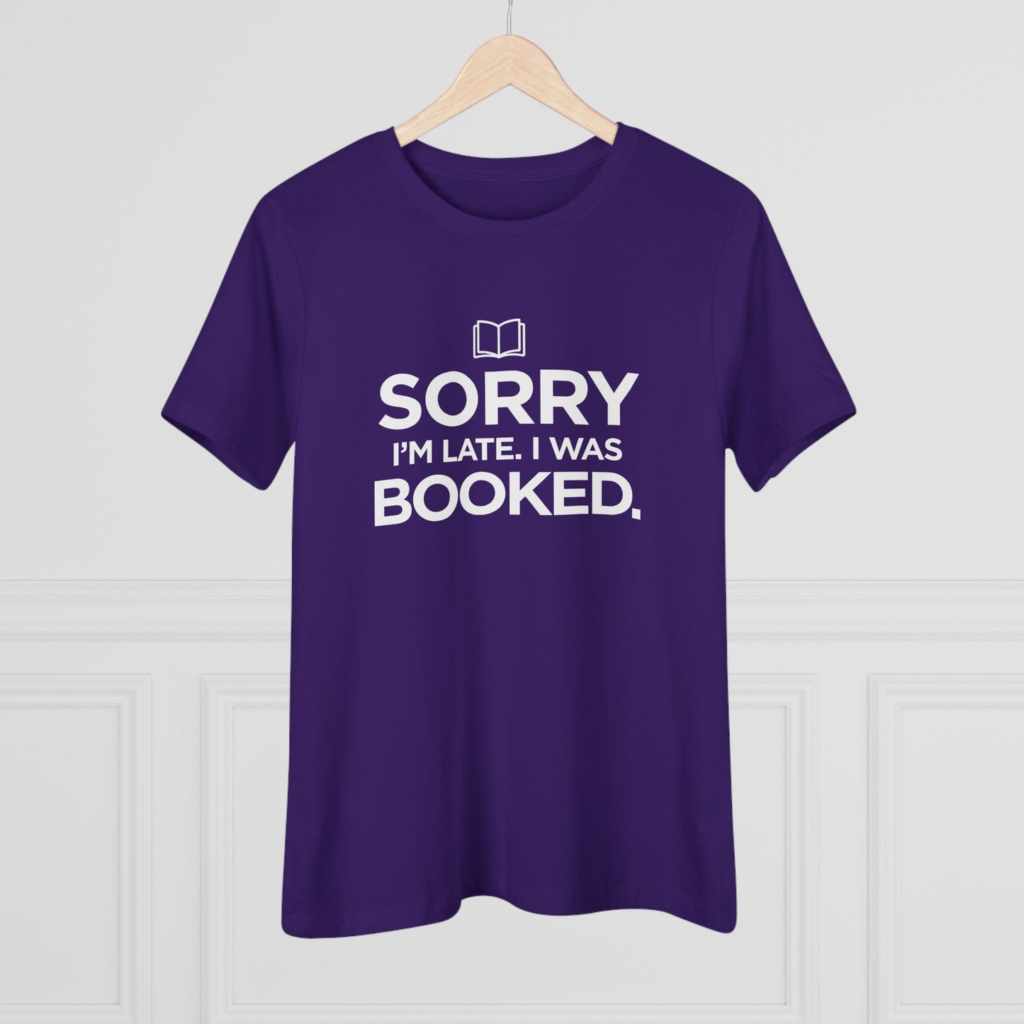 Sorry I'm Late, I was Booked - Women's Cotton Tee, dark colors