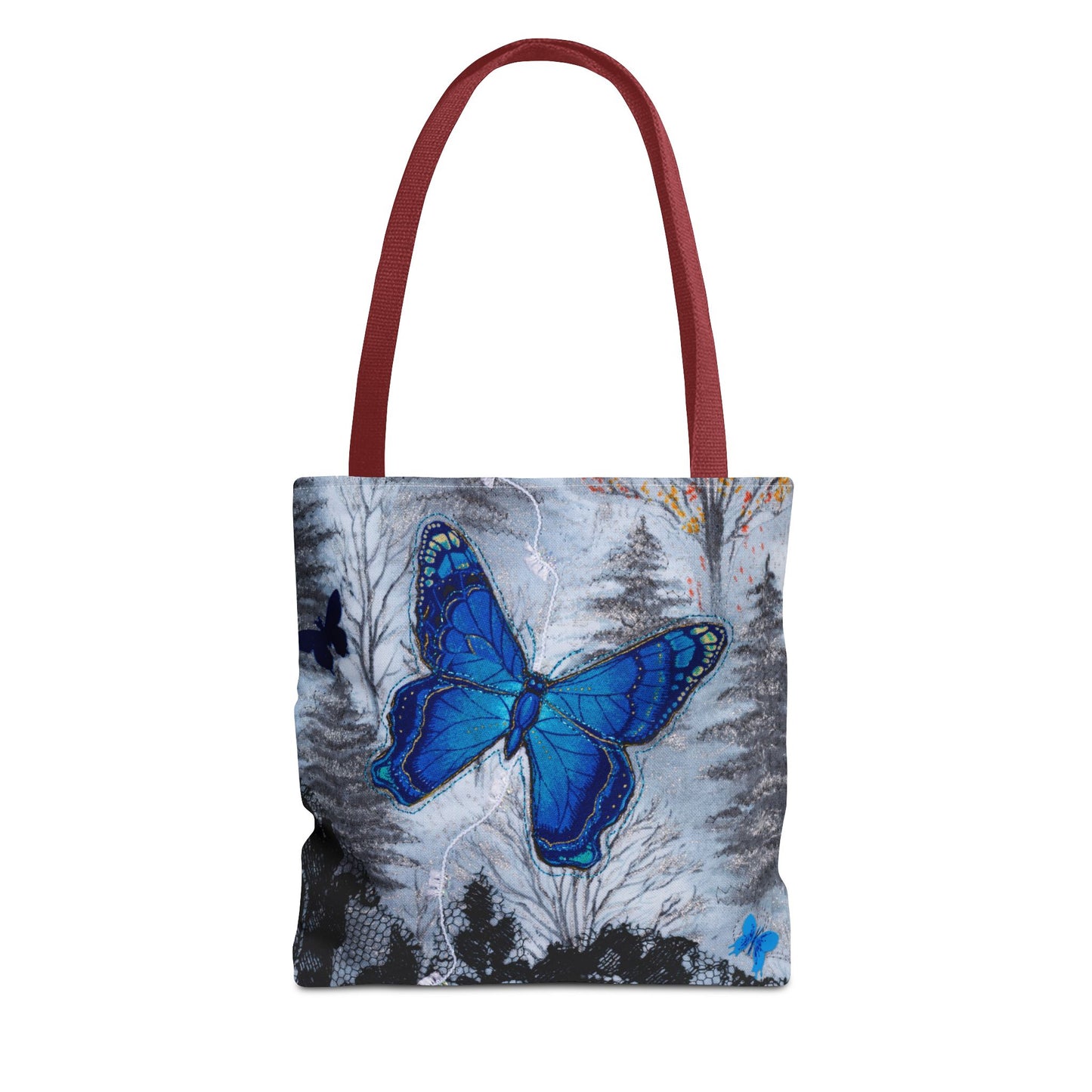 Blue Butterfly Artful Tote Bag