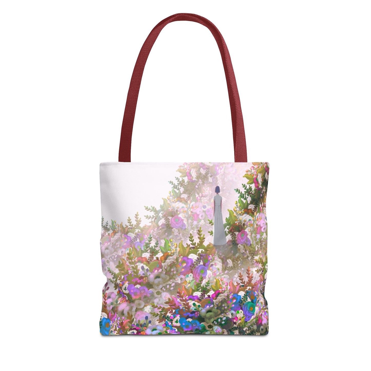 Floral Serenity Landscape Tote Bag
