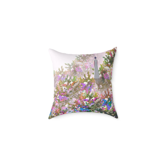 Floral Serenity Square Canvas Pillow