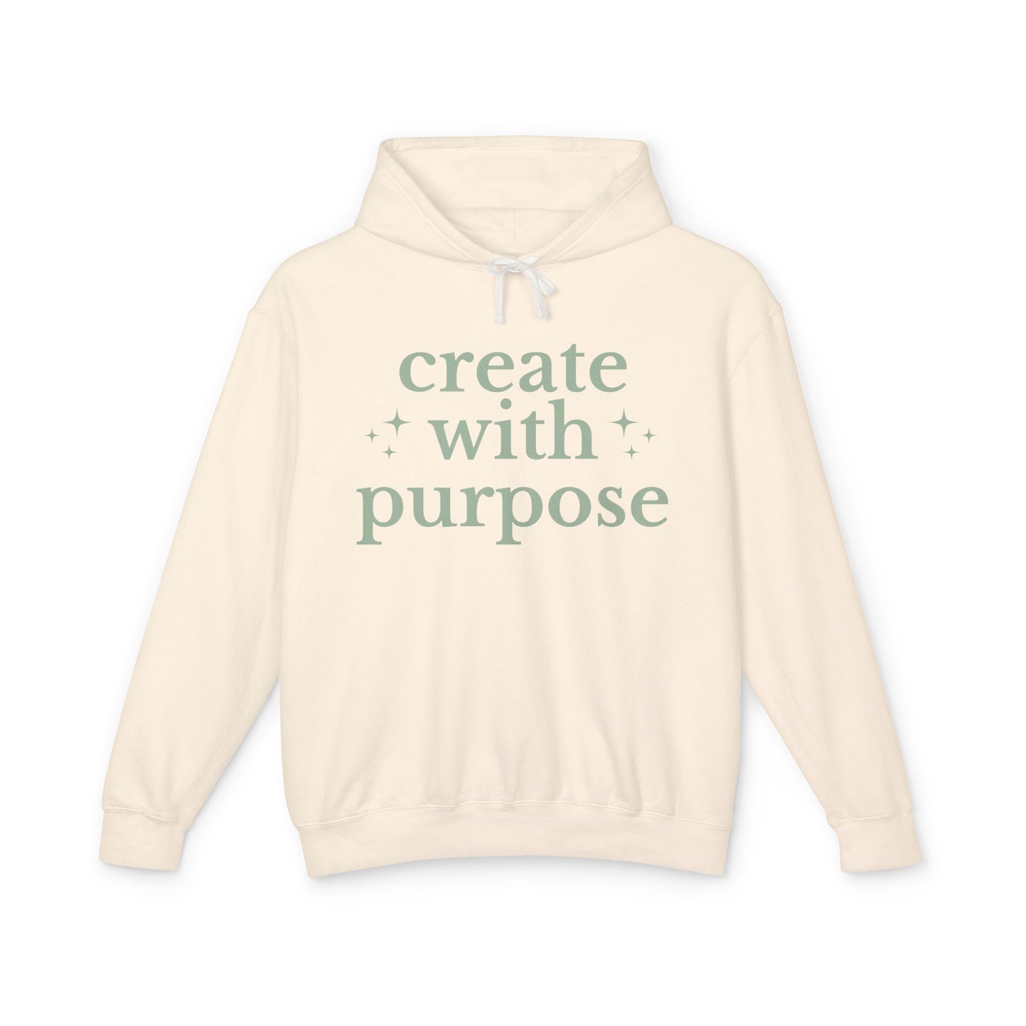 Create With Purpose Unisex Lightweight Hoodie, Eco-Friendly