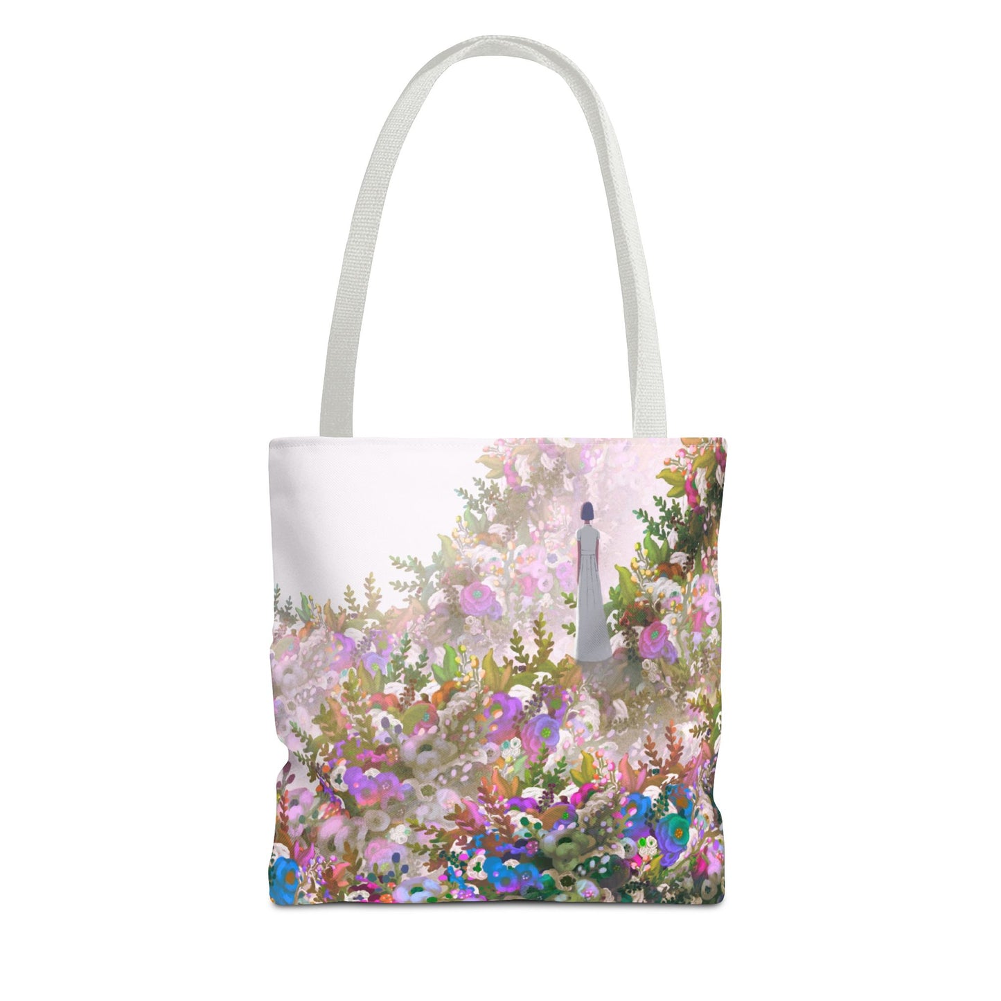 Floral Serenity Landscape Tote Bag