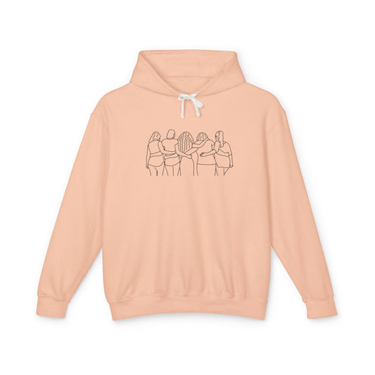 Women Friends Unisex Lightweight Hoodie, Eco-Friendly