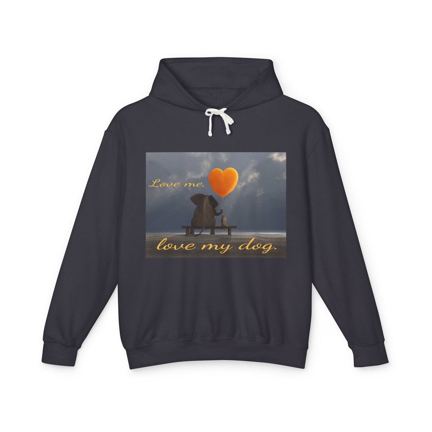Love Me, Love My Dog Unisex Lightweight Hoodie, Eco-Friendly