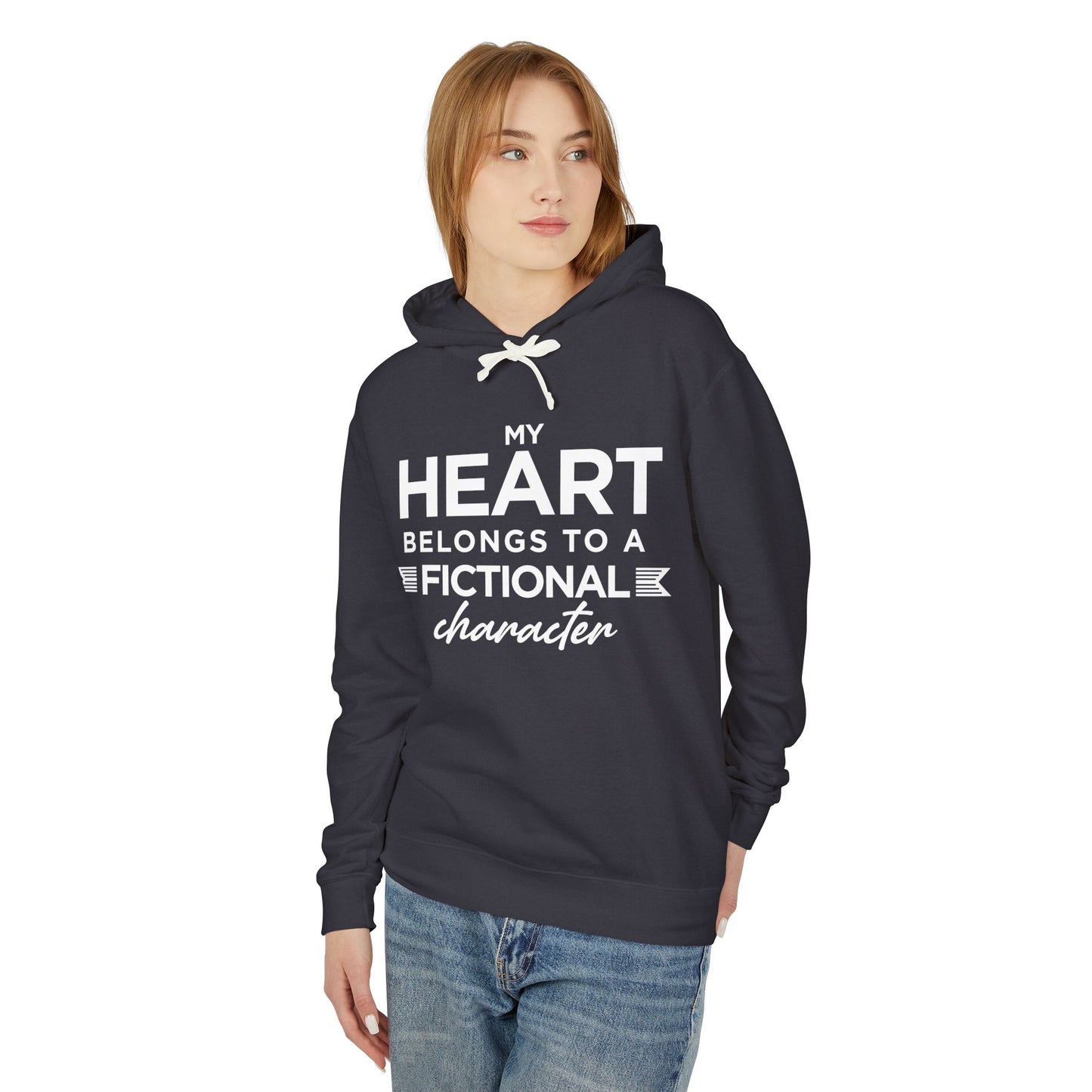 My Heart Belongs to a Fictional Character Unisex Lightweight Hoodie, Gift for Book Lovers, Cozy Sweatshirt for Fans, Perfect for All [...]