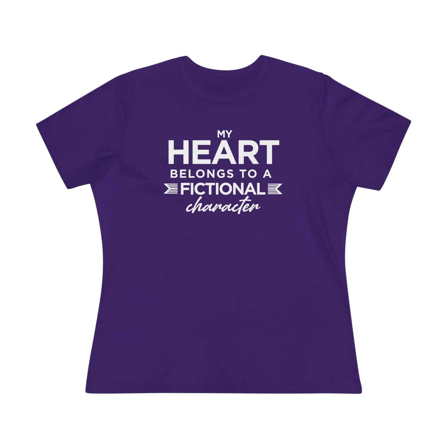 My Heart Belongs To A Fictional Character, Women's Cotton Tee