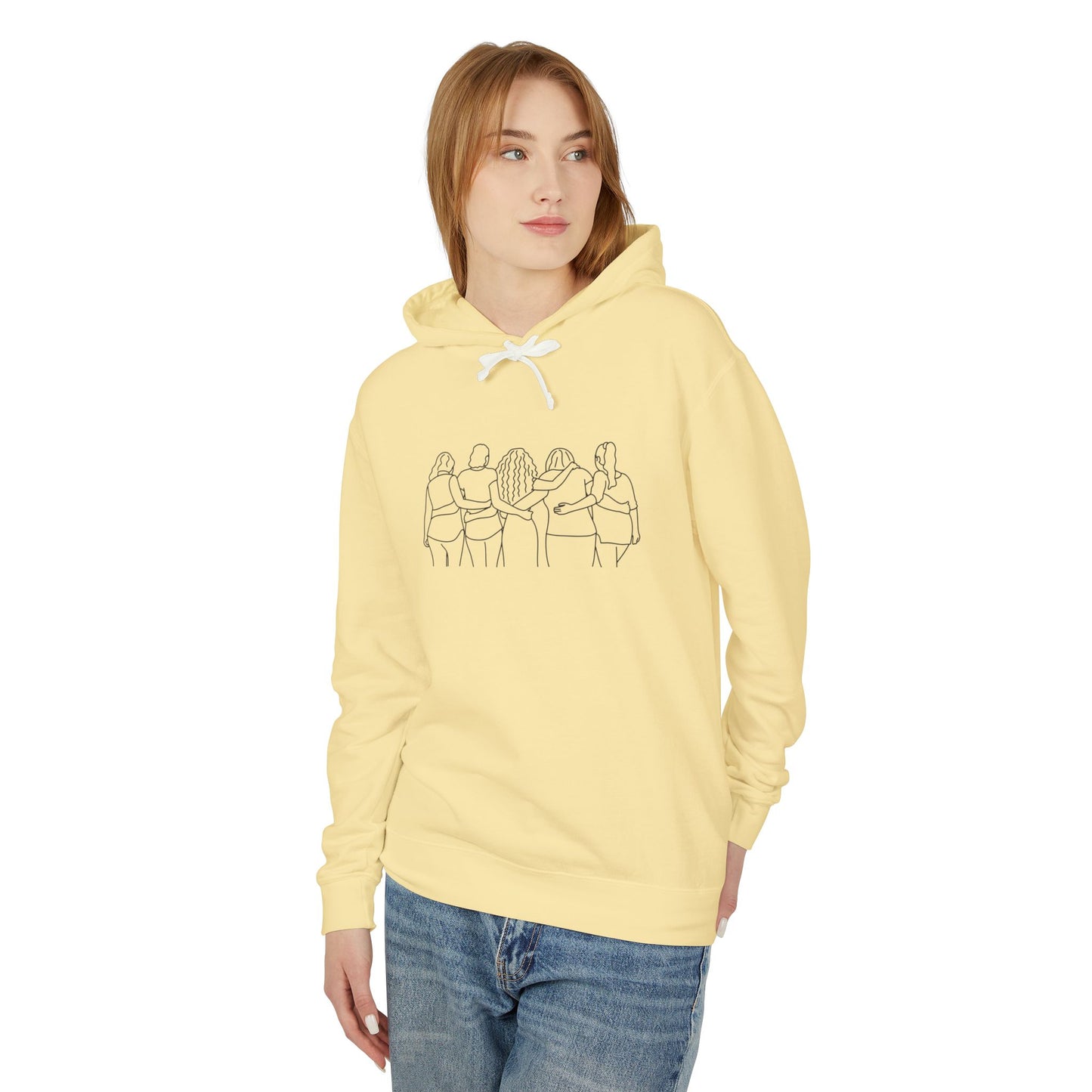 Women Friends Unisex Lightweight Hoodie, Eco-Friendly