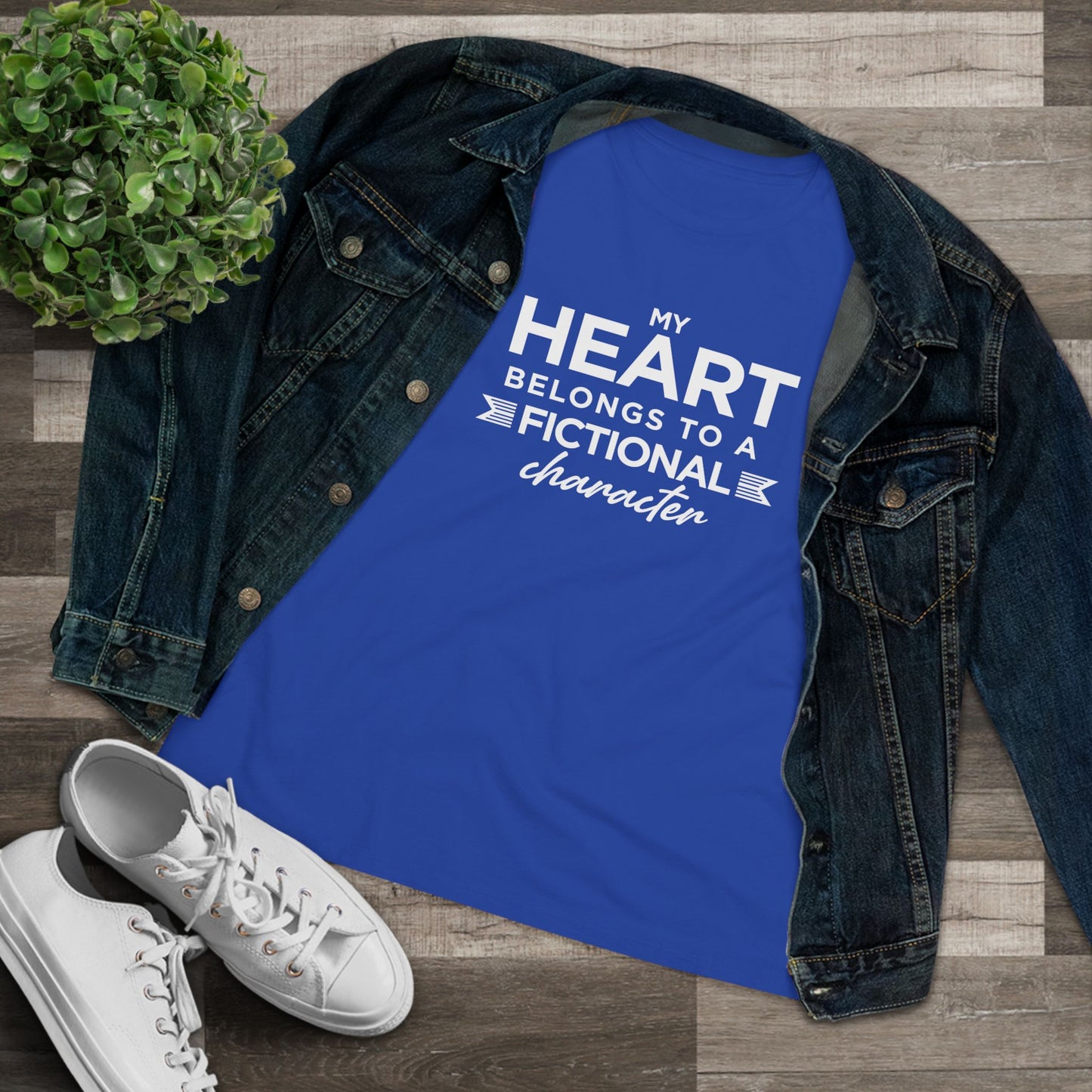 My Heart Belongs to a Fictional Character - Women's Cotton Tee