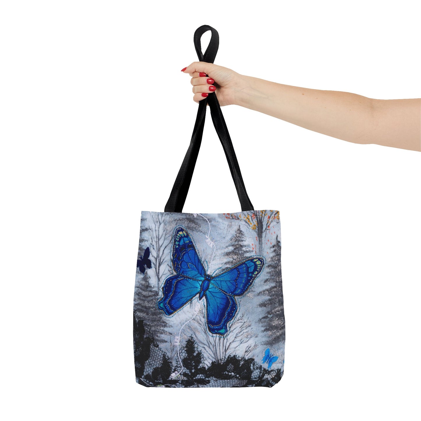 Blue Butterfly Artful Eco-Friendly Tote Bag