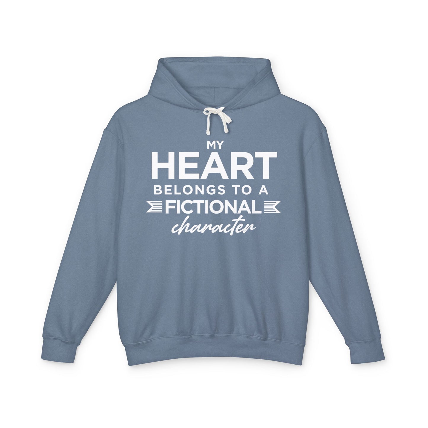 My Heart Belongs to a Fictional Character Unisex Lightweight Hoodie, Gift for Book Lovers, Cozy Sweatshirt for Fans, Perfect for All [...]