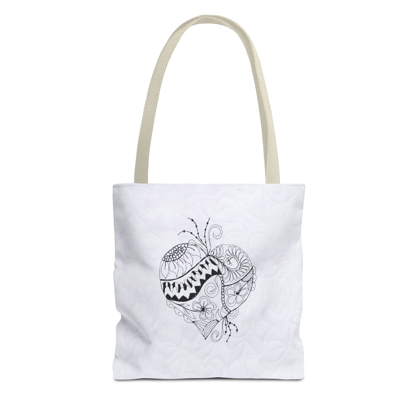 Because You Loved Me Heart Design Tote Bag