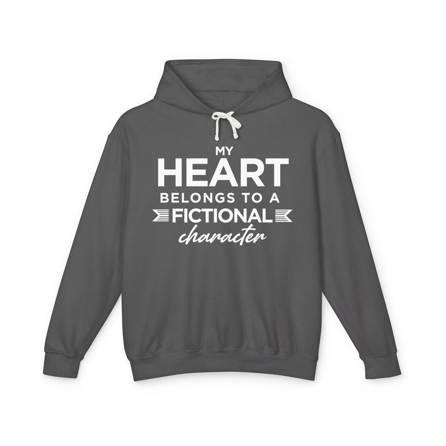 My Heart Belongs to a Fictional Character Unisex Lightweight Hoodie, Gift for Book Lovers, Cozy Sweatshirt for Fans, Perfect for All [...]