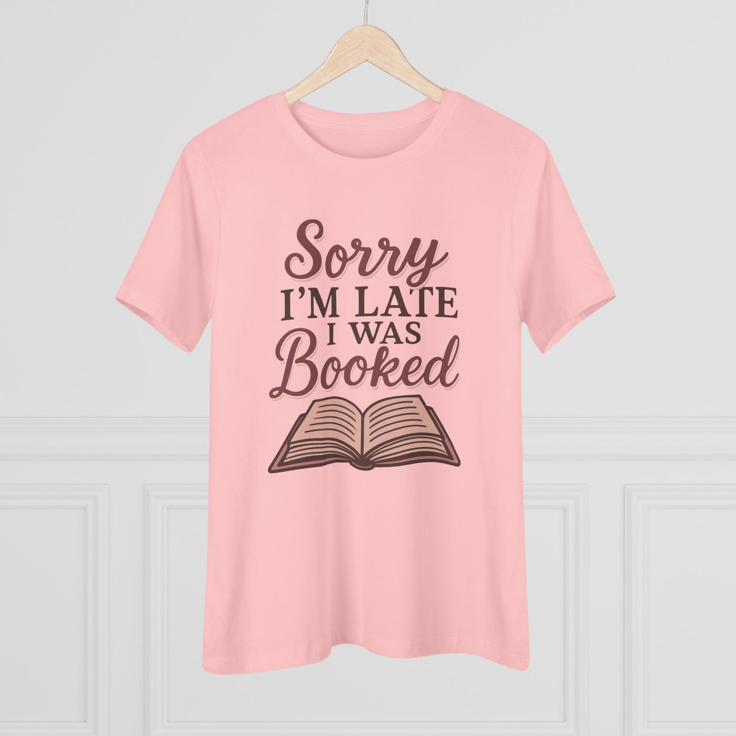 Sorry I'm Late, I was Booked - Women's Cotton Tee, light colors