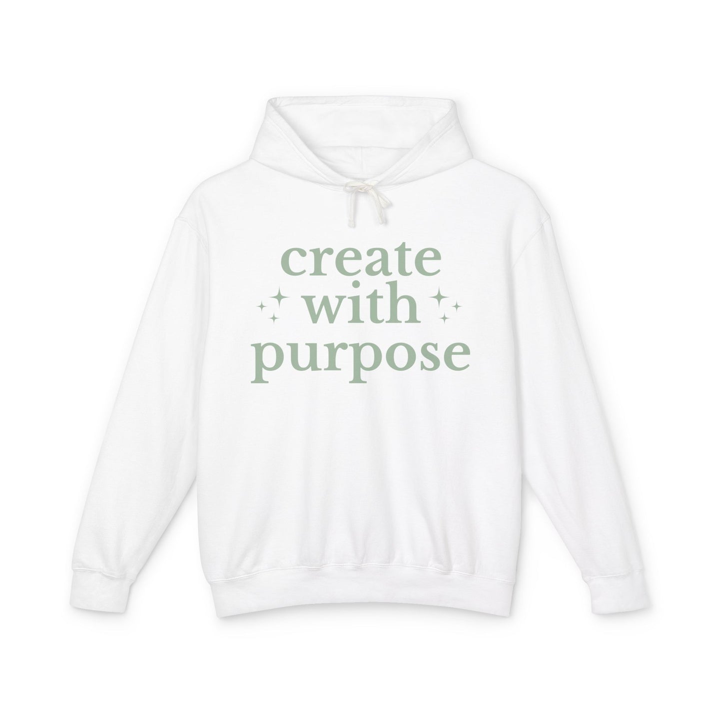Create With Purpose Unisex Lightweight Hoodie, Eco-Friendly