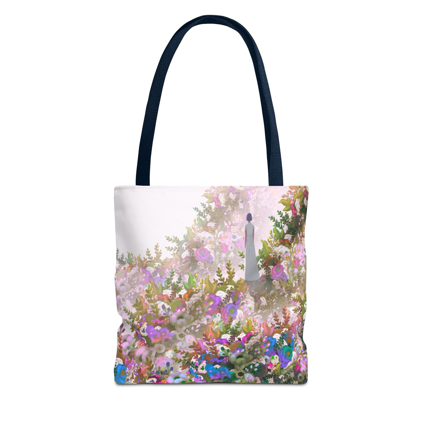 Floral Serenity Landscape Tote Bag