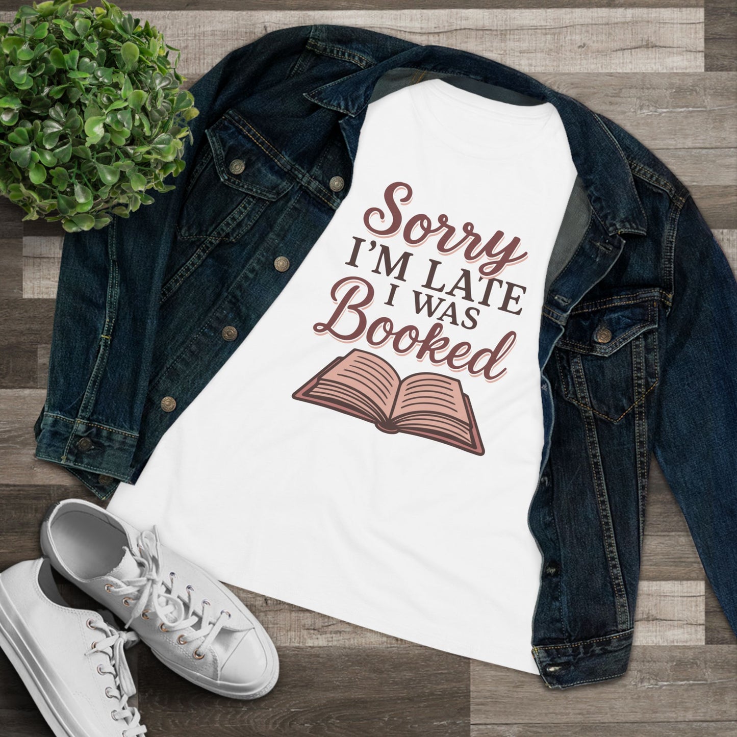 Sorry I'm Late, I was Booked - Women's Cotton Tee, light colors
